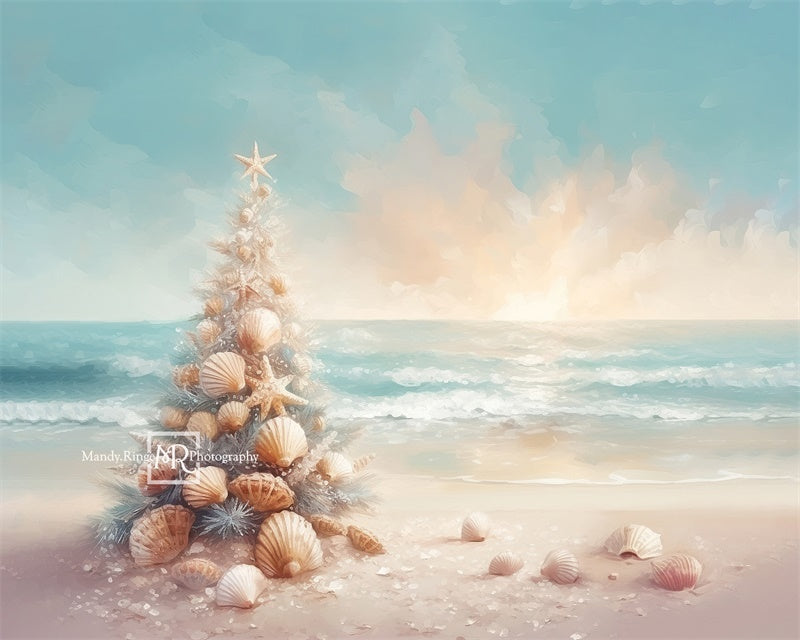 Kate Christmas on the Beach Backdrop Designed by Mandy Ringe Photography
