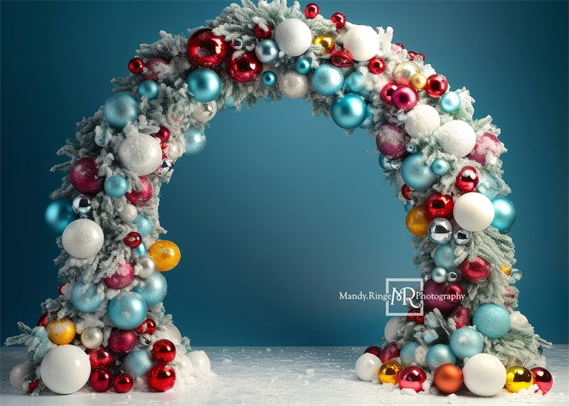 Kate Christmas Ornament Arch Backdrop Designed by Mandy Ringe Photography