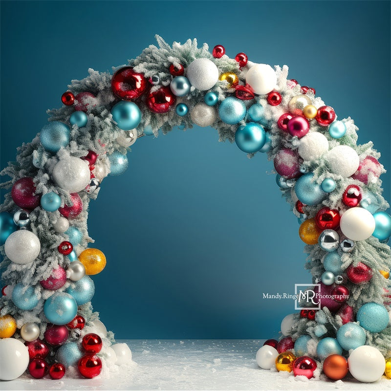 Kate Christmas Ornament Arch Backdrop Designed by Mandy Ringe Photography