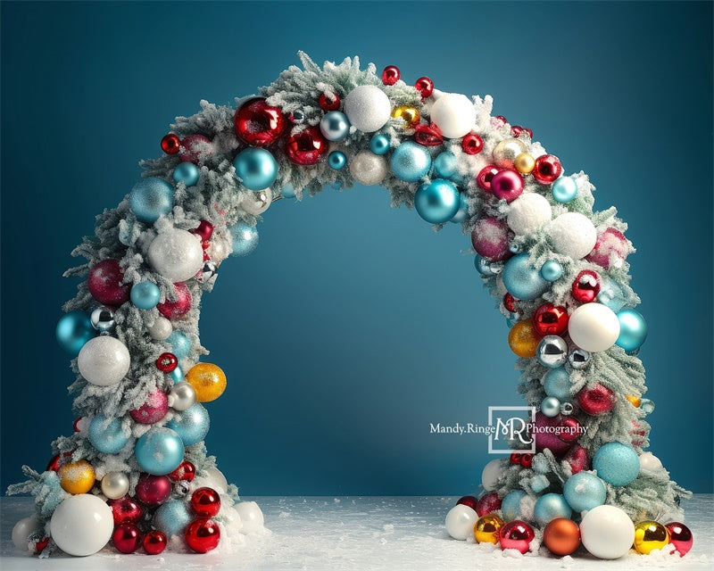 Kate Christmas Ornament Arch Backdrop Designed by Mandy Ringe Photography