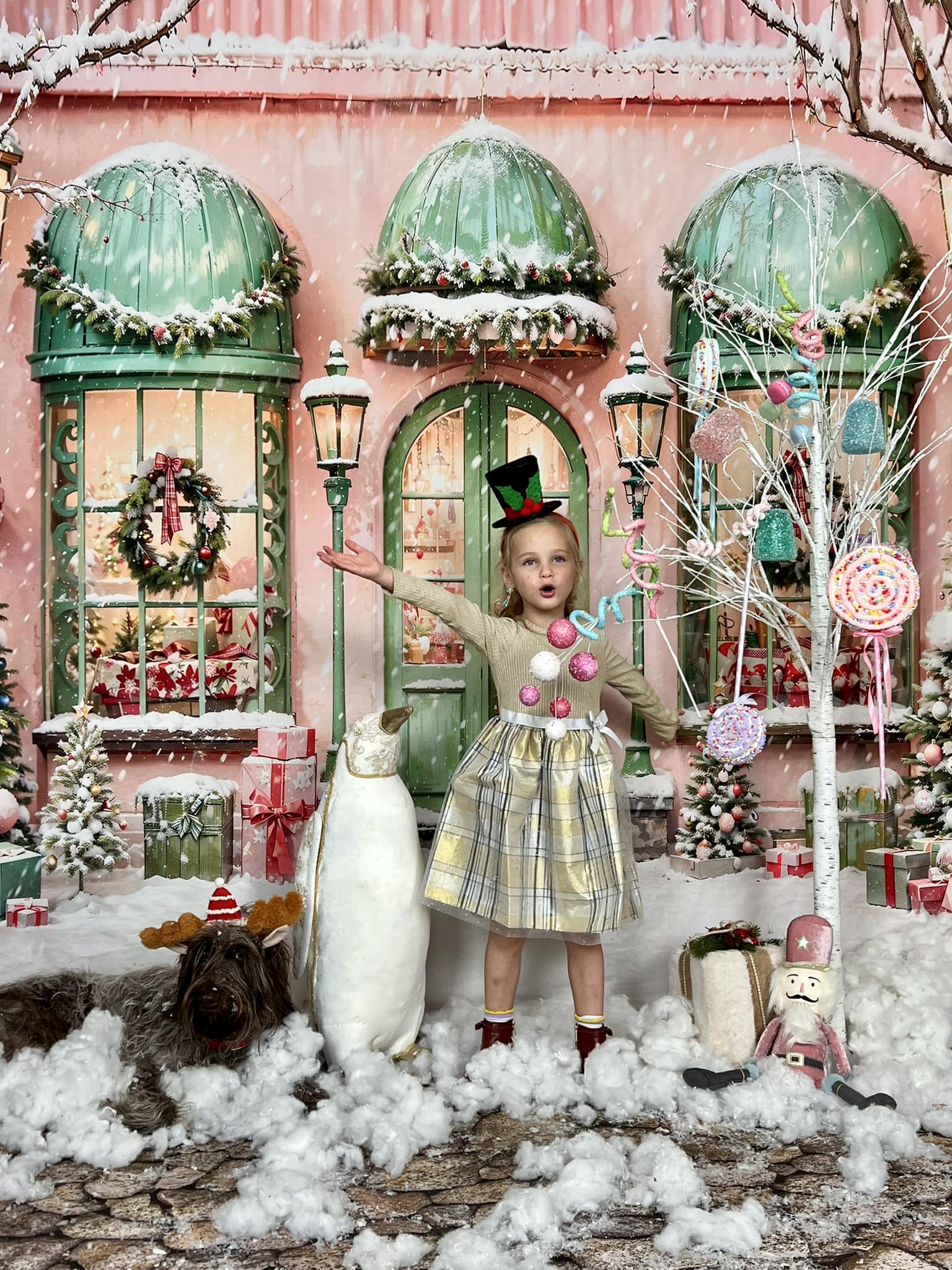Kate Snow Christmas Tree Holiday Shop Backdrop Designed by Chain Photography - Kate Backdrop AU