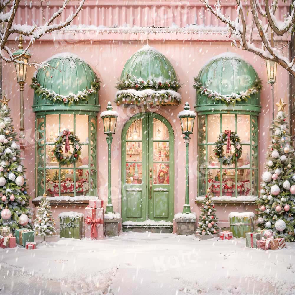 Kate Snow Christmas Tree Holiday Shop Backdrop Designed by Chain Photography - Kate Backdrop AU