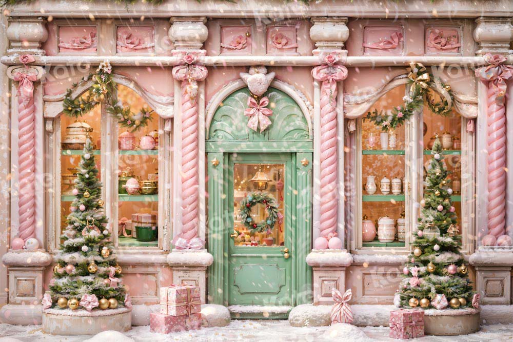 Kate Pink Snow Christmas Backdrop Designed by Chain Photography - Kate Backdrop AU