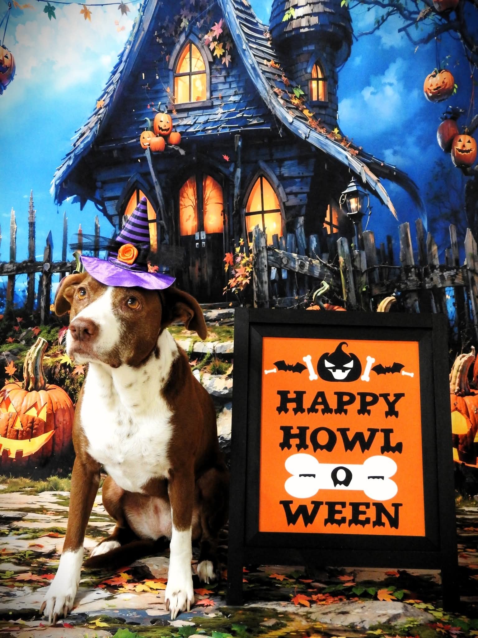 Kate Halloween Pumpkin House Backdrop Designed by Chain Photography - Kate Backdrop AU