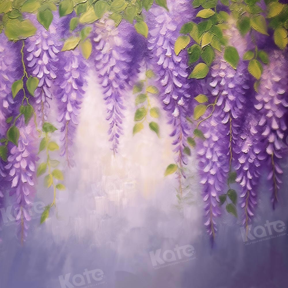 Kate Spring Purple Flower Backdrop Designed by GQ