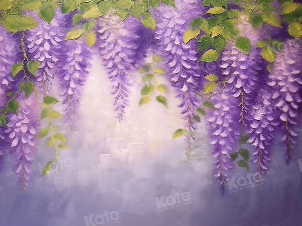 Kate Spring Purple Flower Backdrop Designed by GQ