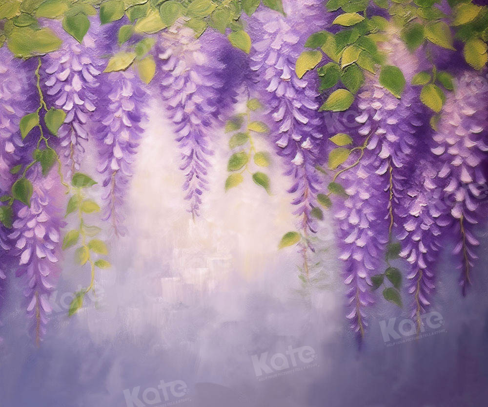 Kate Spring Purple Flower Backdrop Designed by GQ