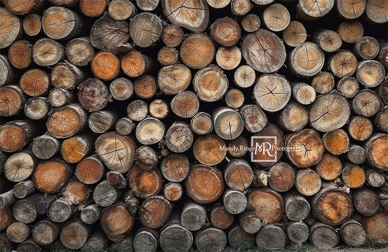 Kate Cut Log Wall Backdrop Wood Designed by Mandy Ringe Photography - Kate Backdrop AU
