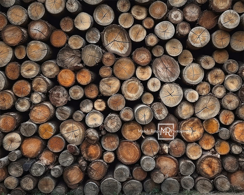 Kate Cut Log Wall Backdrop Wood Designed by Mandy Ringe Photography - Kate Backdrop AU