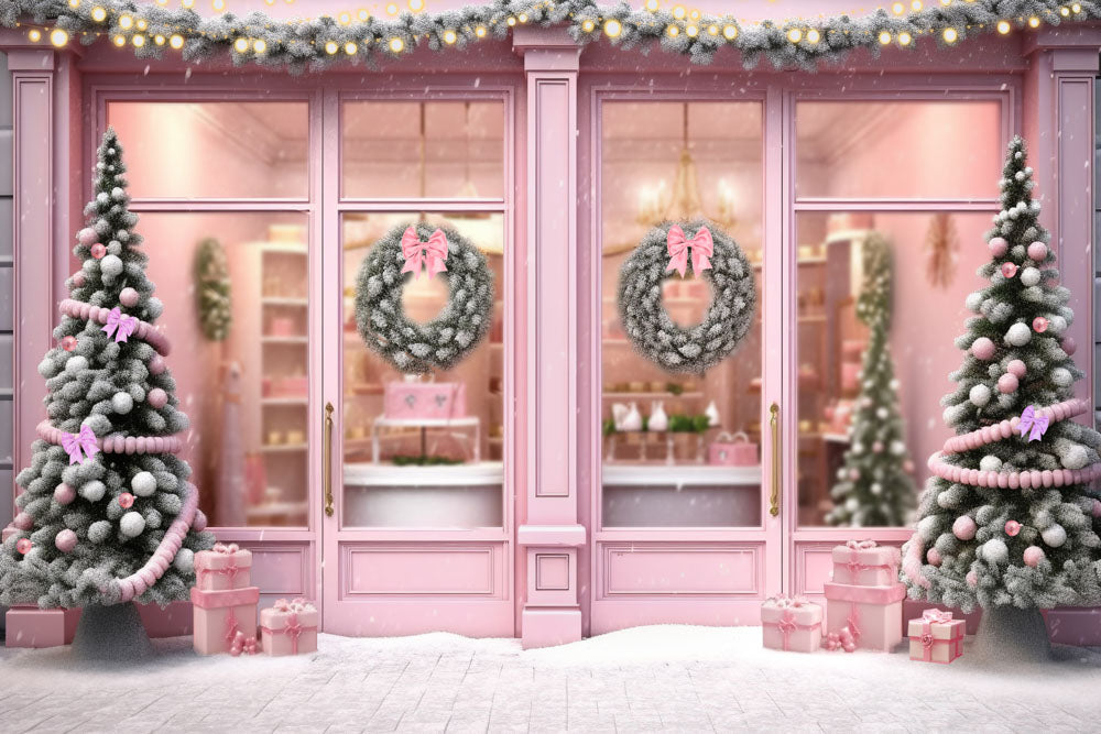 Kate Pink Christmas Snow Backdrop Designed by Chain Photography - Kate Backdrop AU