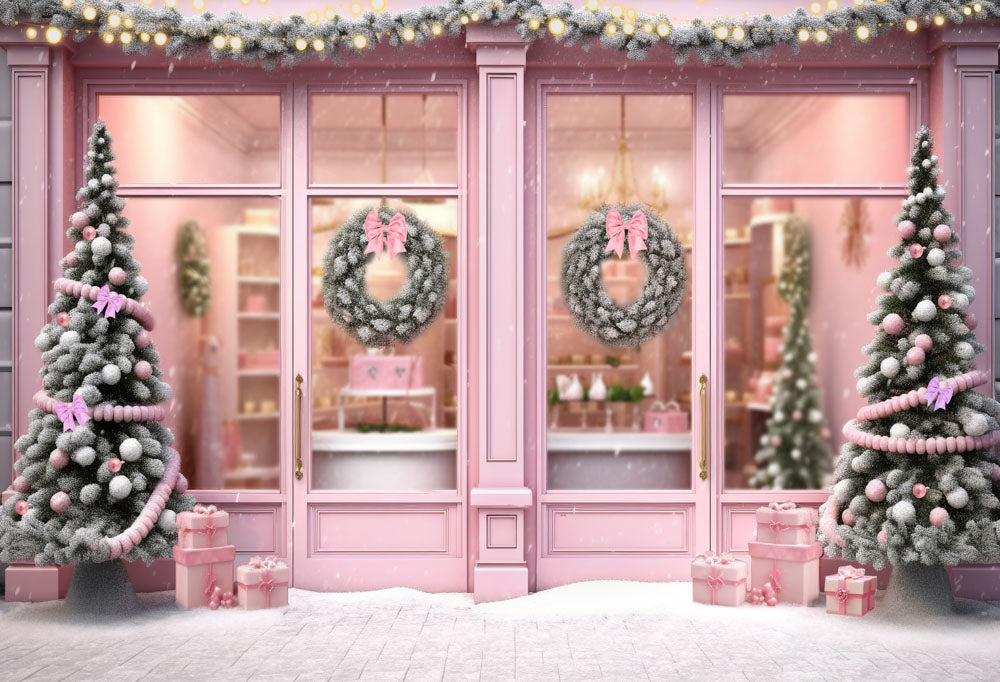 Kate Pink Christmas Snow Backdrop Designed by Chain Photography - Kate Backdrop AU