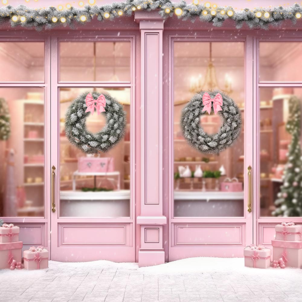 Kate Pink Christmas Snow Backdrop Designed by Chain Photography - Kate Backdrop AU