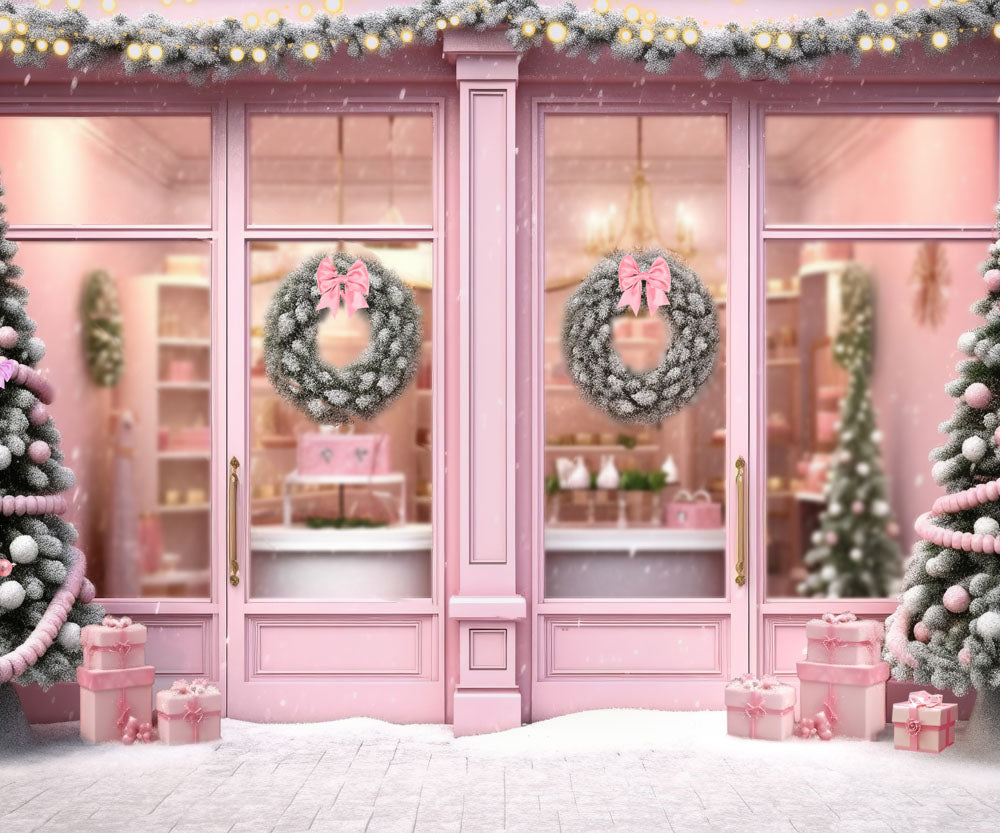 Kate Pink Christmas Snow Backdrop Designed by Chain Photography - Kate Backdrop AU