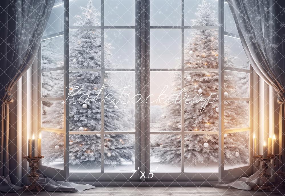 Kate Window Winter Backdrop Christmas Tree Designed by Chain Photography - Kate Backdrop AU