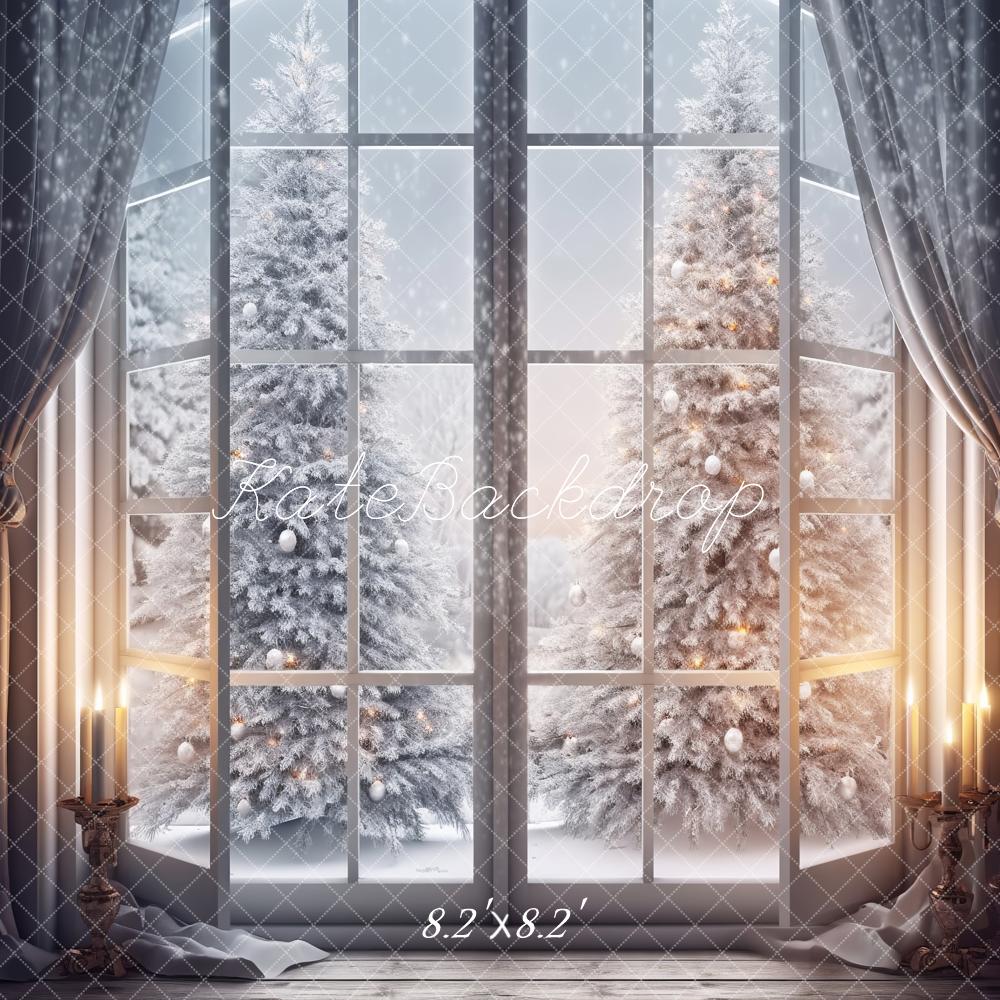 Kate Window Winter Backdrop Christmas Tree Designed by Chain Photography - Kate Backdrop AU