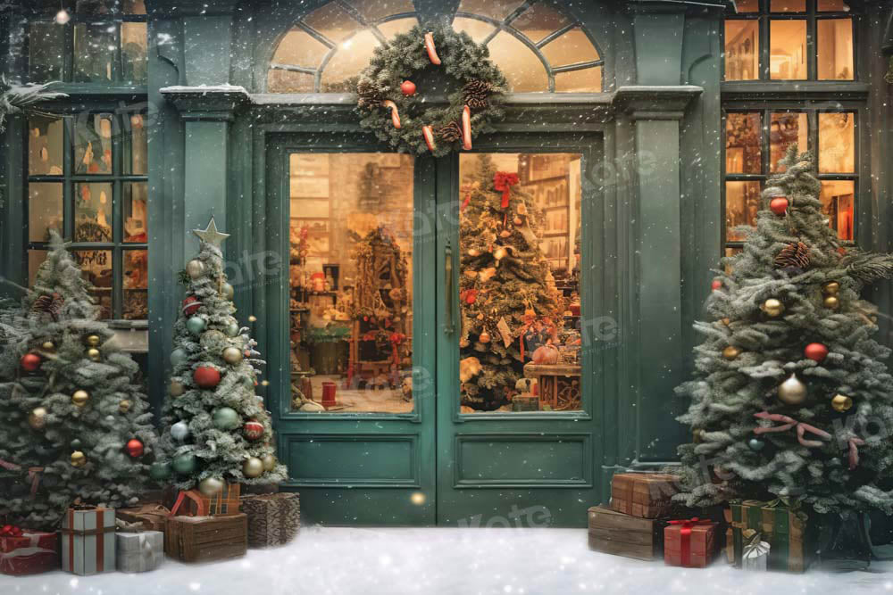 Kate Green Christmas Shop Backdrop Designed by Emetselch - Kate Backdrop AU