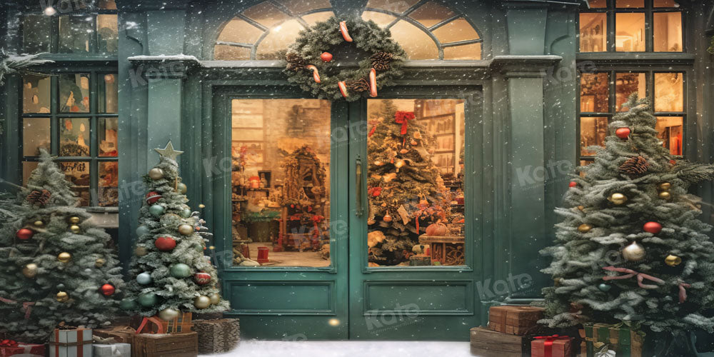 Kate Green Christmas Shop Backdrop Designed by Emetselch - Kate Backdrop AU