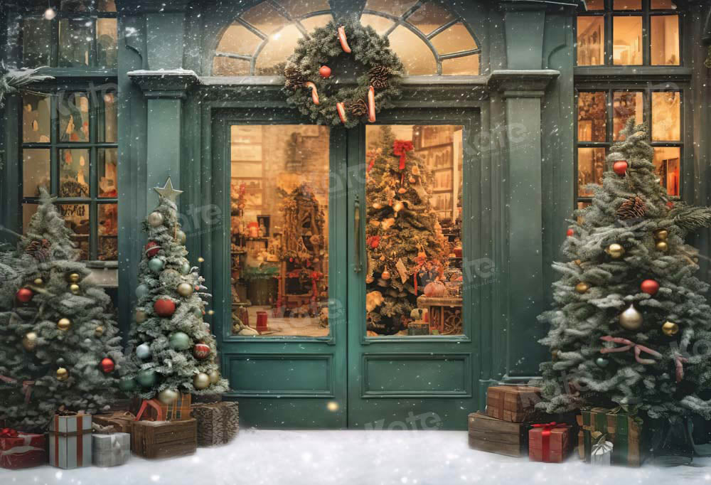 Kate Green Christmas Shop Backdrop Designed by Emetselch - Kate Backdrop AU