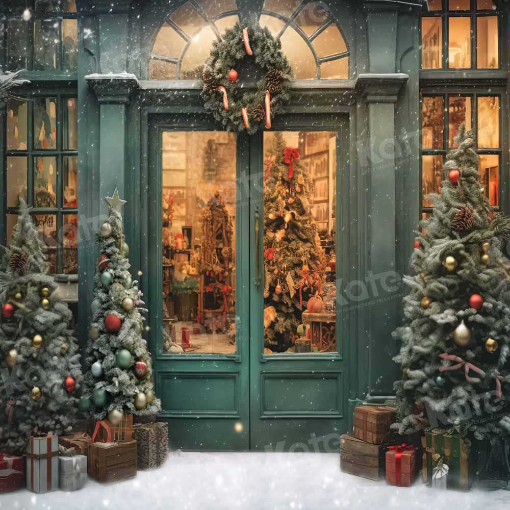 Kate Green Christmas Shop Backdrop Designed by Emetselch - Kate Backdrop AU