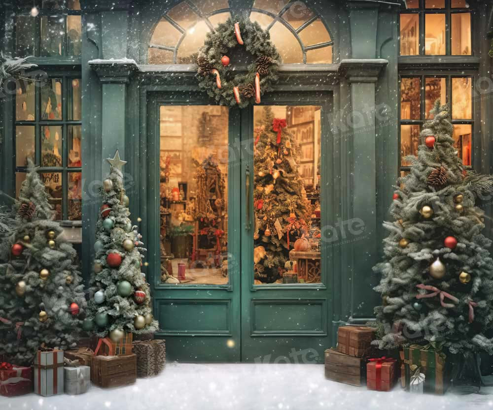 Kate Green Christmas Shop Backdrop Designed by Emetselch - Kate Backdrop AU