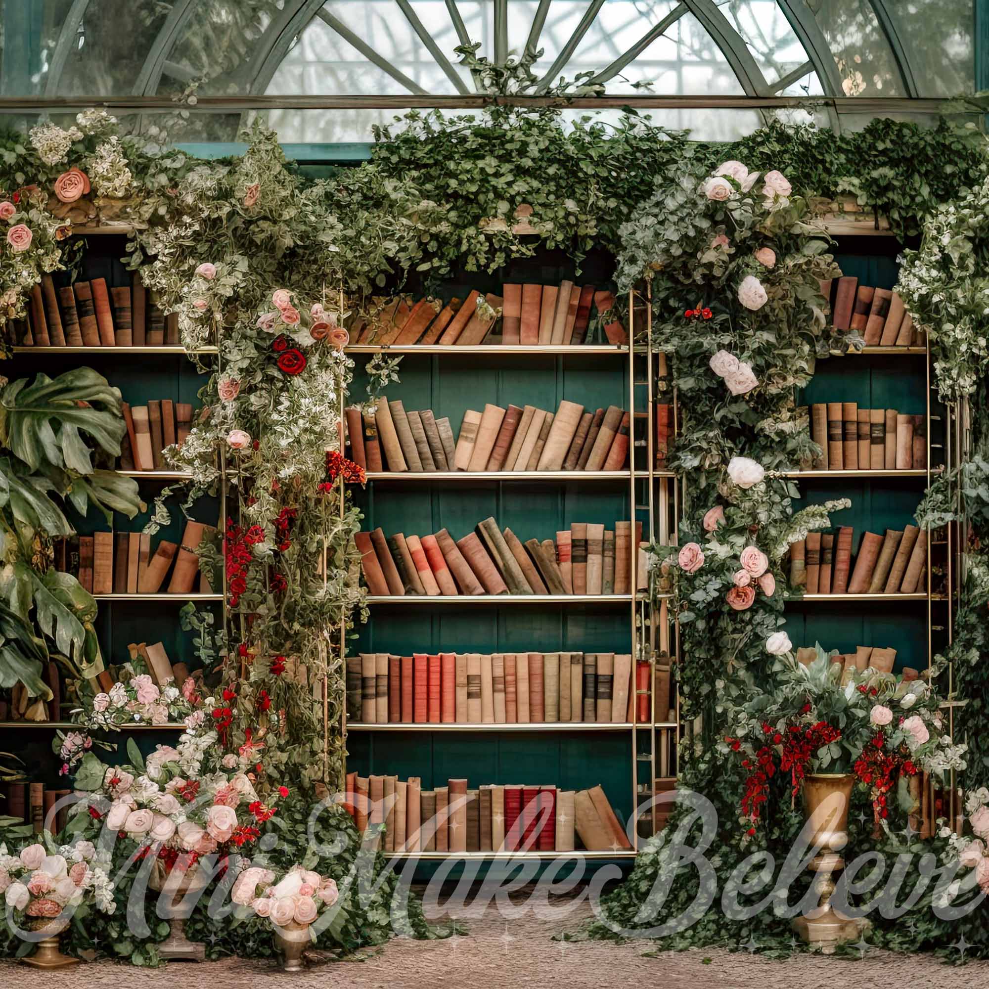 Kate Spring/Summer Backdrop Back to School Bookshelf Designed by Mini MakeBelieve