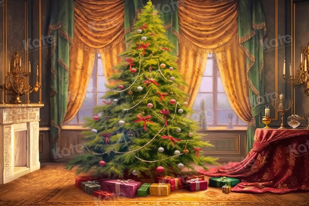 Kate Indoor Presents Christmas Tree Backdrop Designed by Emetselch - Kate Backdrop AU