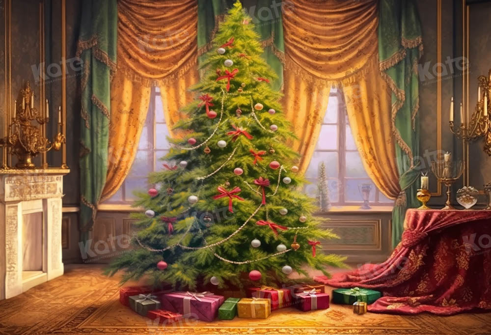 Kate Indoor Presents Christmas Tree Backdrop Designed by Emetselch - Kate Backdrop AU