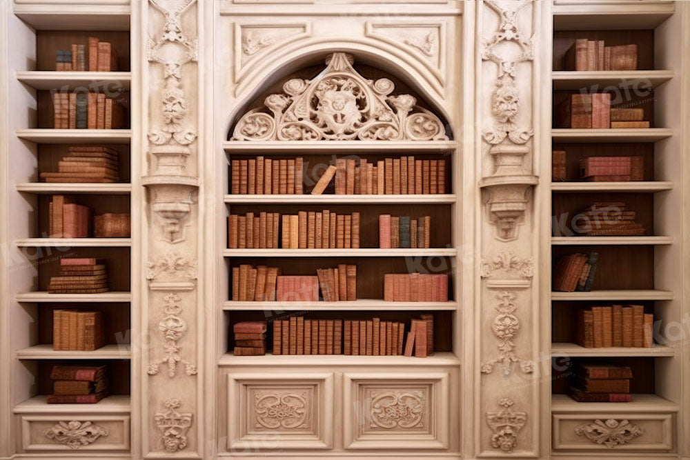 Kate Bookcase Backdrop Back to School Designed by Chain Photography