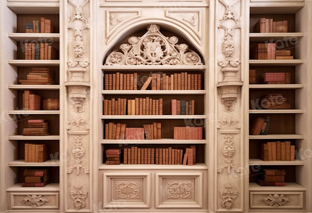 Kate Bookcase Backdrop Back to School Designed by Chain Photography