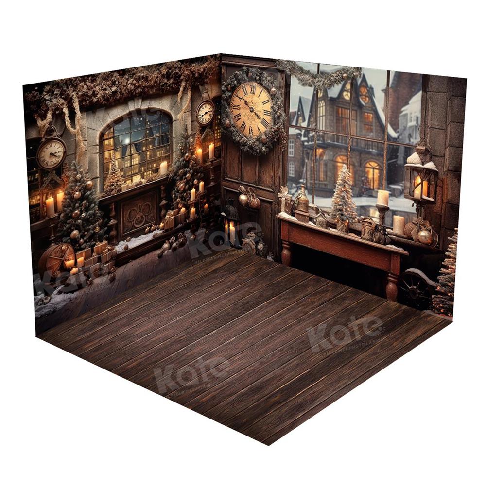Kate Christmas Brown Clock Room Set(8ftx8ft&10ftx8ft&8ftx10ft)