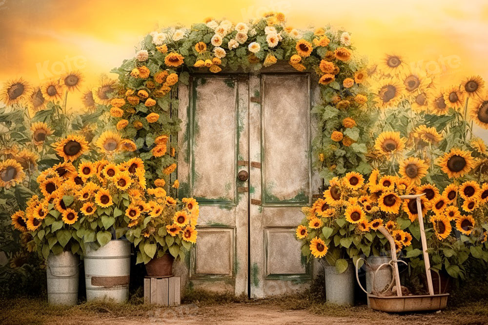 Kate Autumn Summer Sunflowers Backdrop for Photography