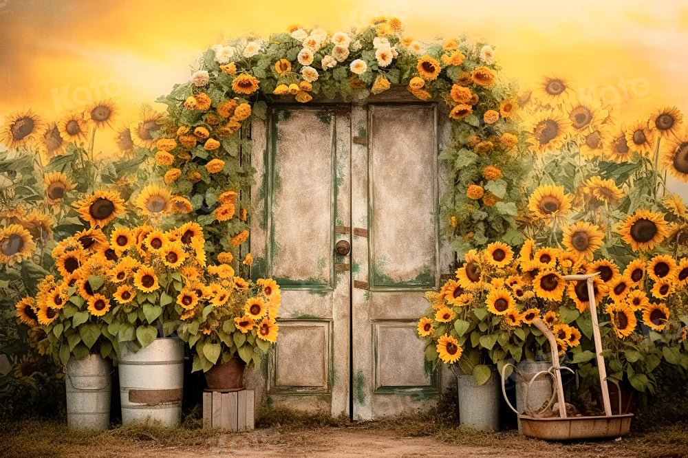 Kate Autumn Summer Sunflowers Backdrop for Photography - Kate Backdrop AU