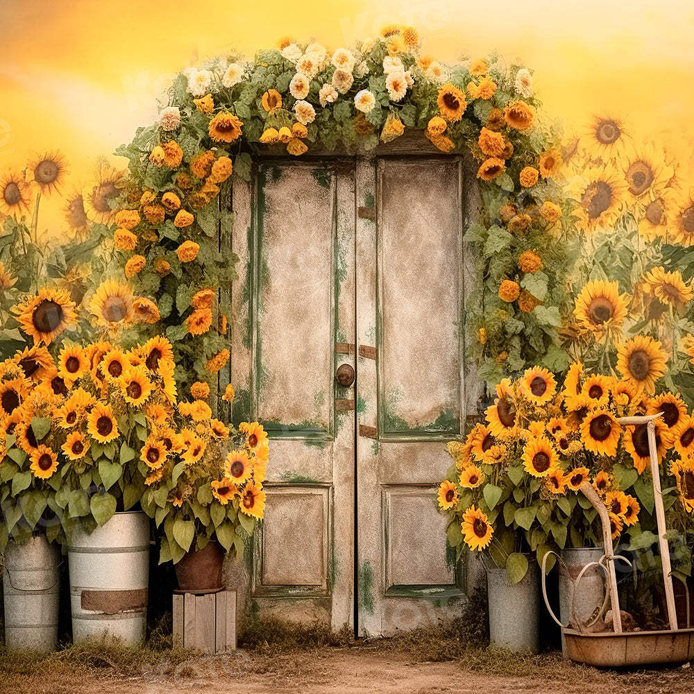 Kate Autumn Summer Sunflowers Backdrop for Photography