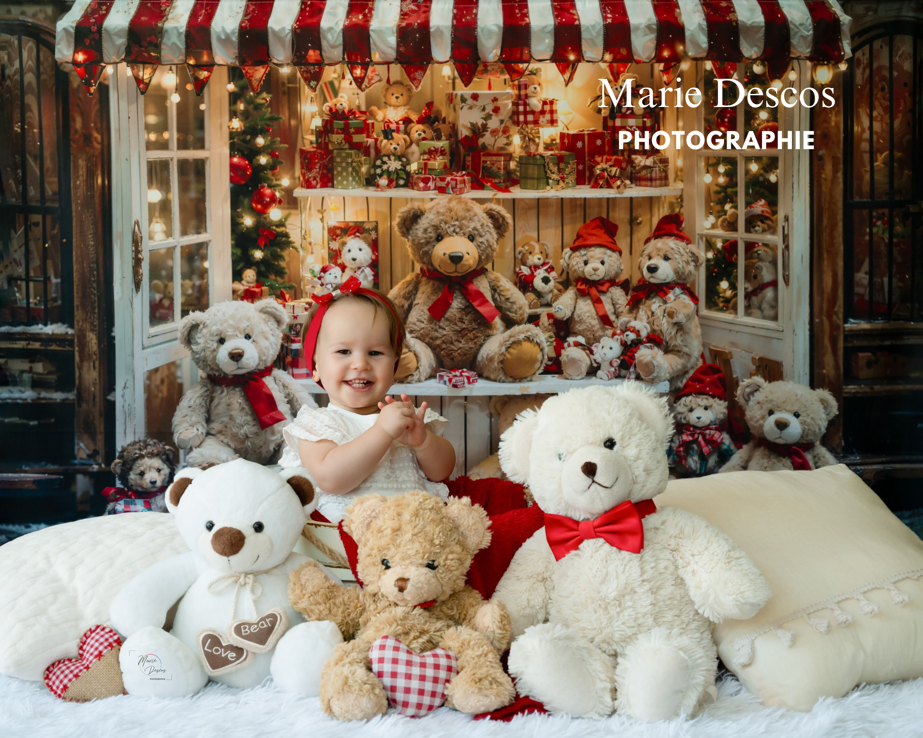 Kate Christmas Bear Gift Shop Backdrop Designed by Emetselch - Kate Backdrop AU