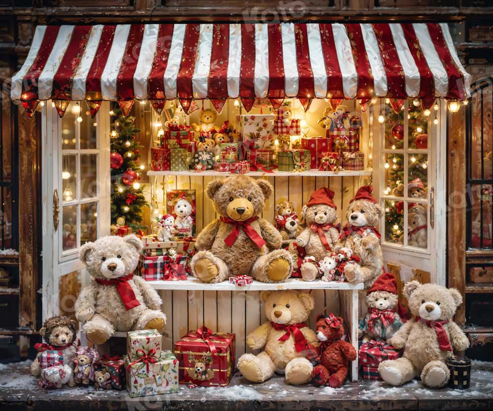 Kate Christmas Bear Gift Shop Backdrop Designed by Emetselch - Kate Backdrop AU