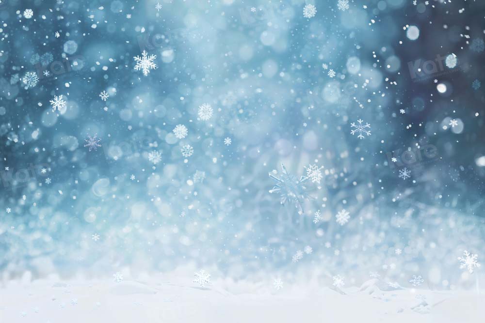 Kate Blue Winter Snowflakes Backdrop Designed by Chain Photography - Kate Backdrop AU