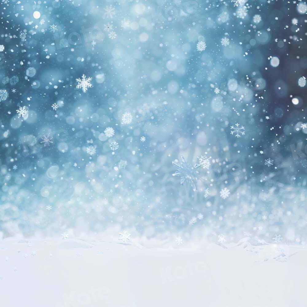Kate Blue Winter Snowflakes Backdrop Designed by Chain Photography - Kate Backdrop AU