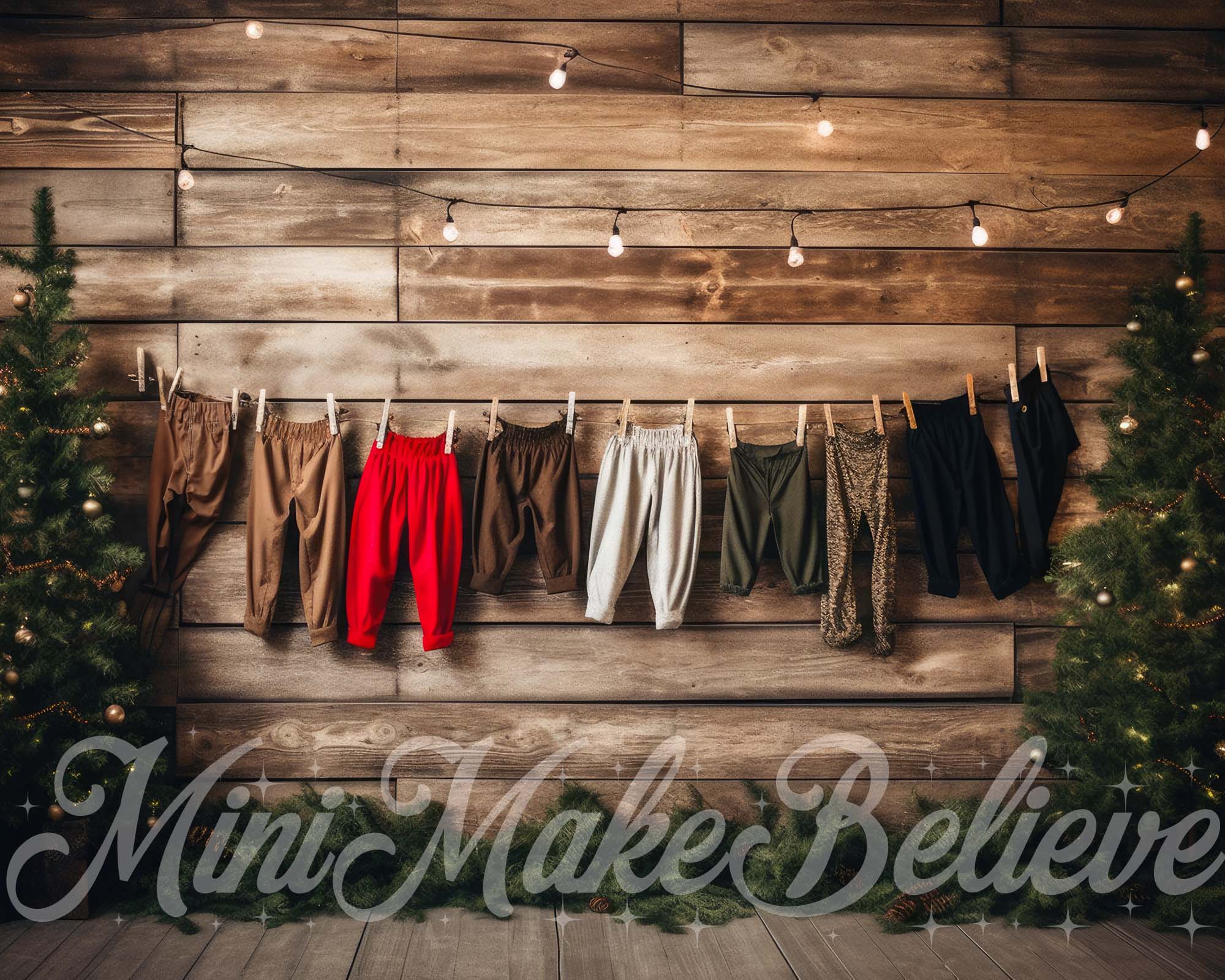 Kate Christmas Winter Boy Vintage Trousers Backdrop Designed by Mini MakeBelieve
