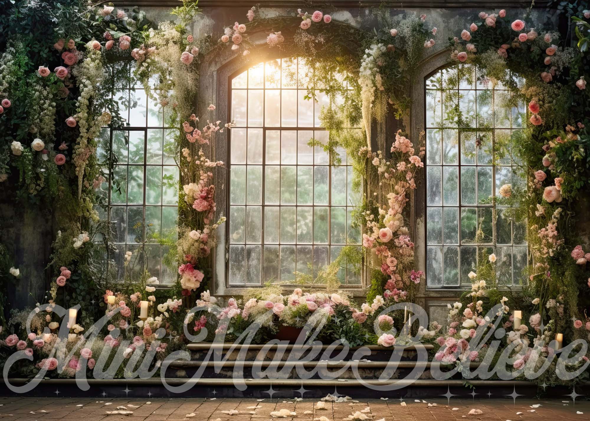 Kate Valentine Spring Wedding Backdrop Romantic Roses Designed by Mini MakeBelieve