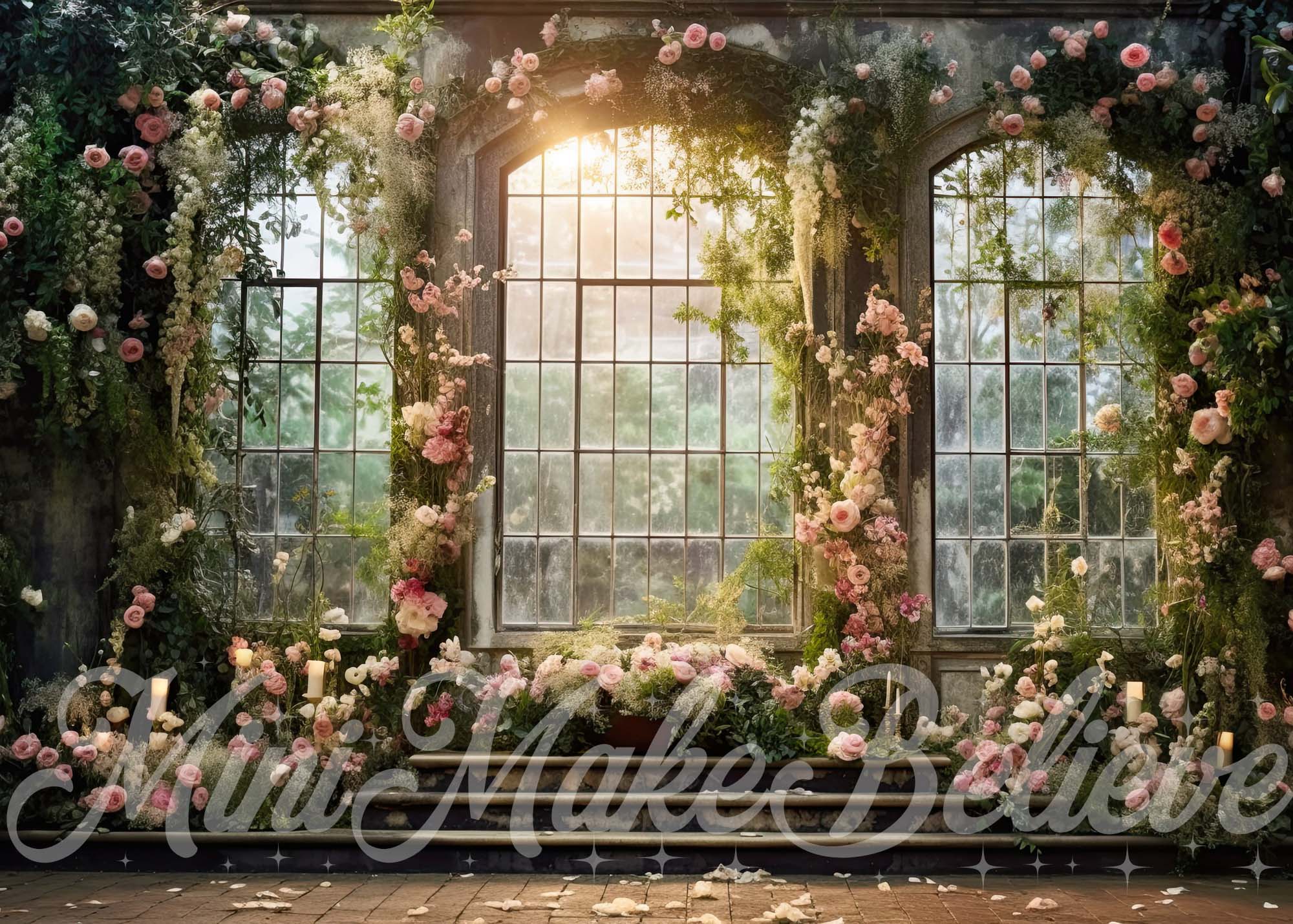 Kate Valentine Spring Wedding Backdrop Romantic Roses Designed by Mini MakeBelieve - Kate Backdrop AU