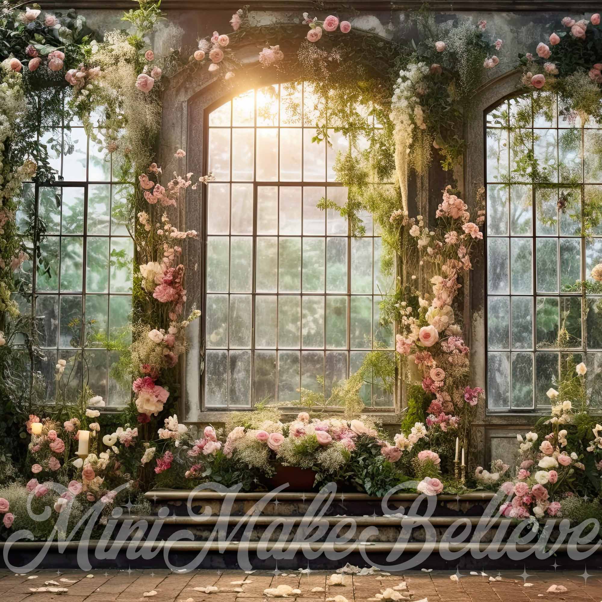 Kate Valentine Spring Wedding Backdrop Romantic Roses Designed by Mini MakeBelieve - Kate Backdrop AU