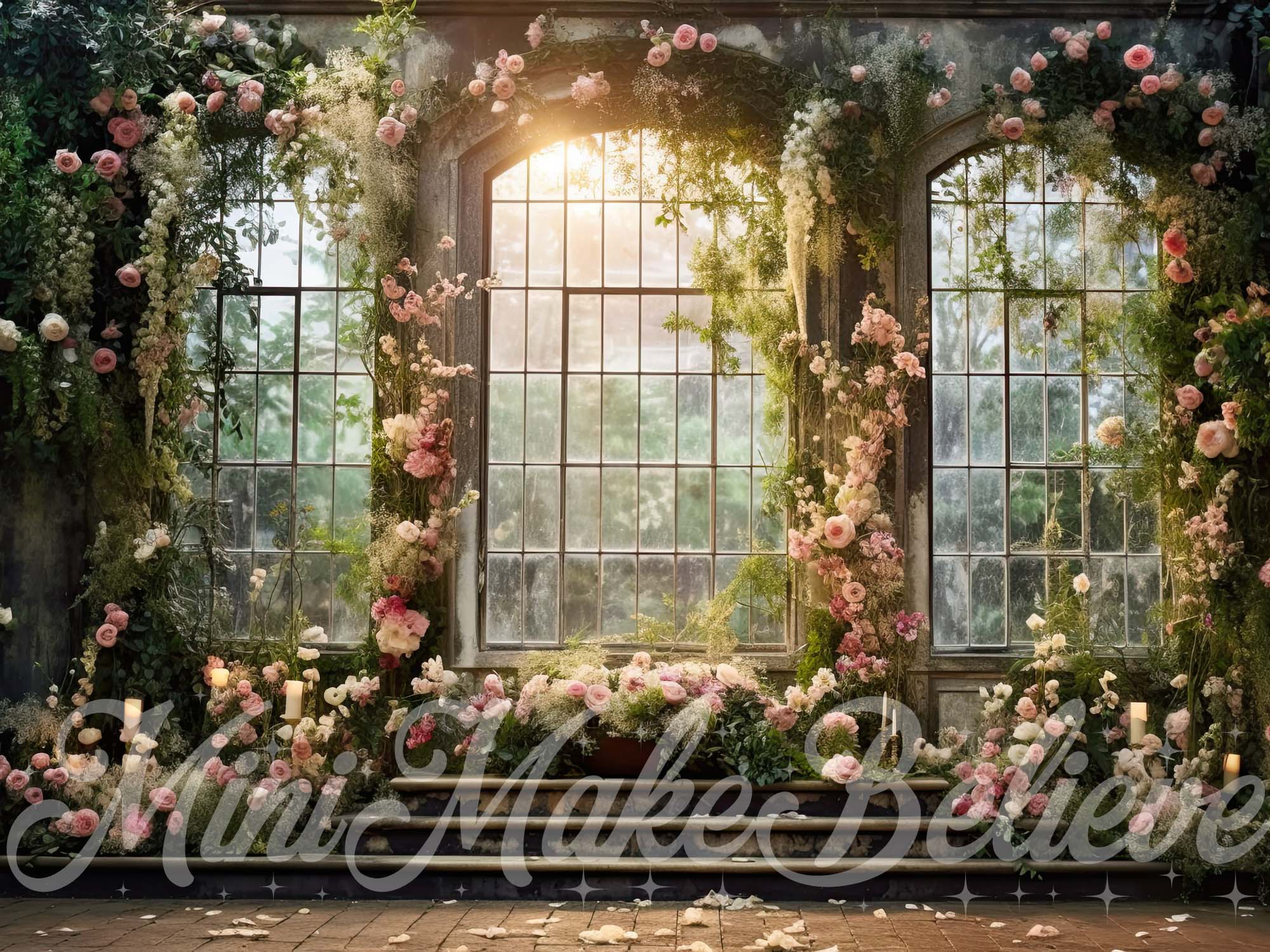 Kate Valentine Spring Wedding Backdrop Romantic Roses Designed by Mini MakeBelieve - Kate Backdrop AU