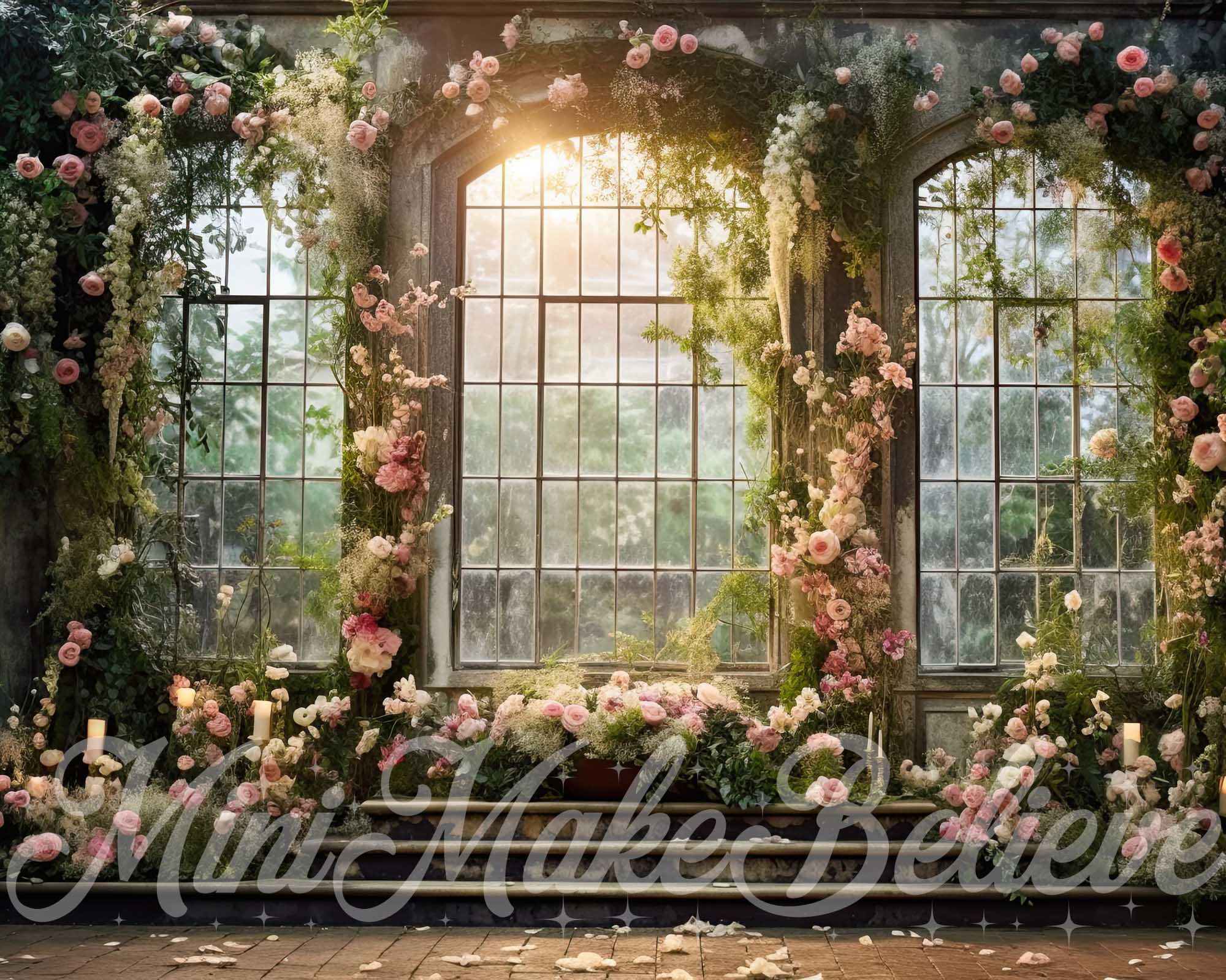 Kate Valentine Spring Wedding Backdrop Romantic Roses Designed by Mini MakeBelieve - Kate Backdrop AU