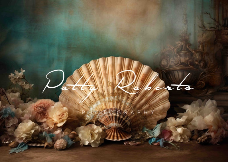 Kate Giant Seashell Flowers Backdrop Designed by Patty Robertss - Kate Backdrop AU