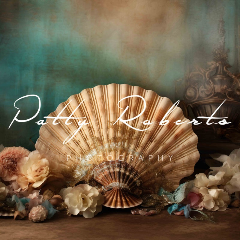 Kate Giant Seashell Flowers Backdrop Designed by Patty Robertss - Kate Backdrop AU