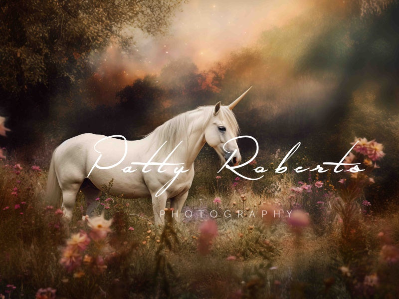 Kate Magic Unicorn Backdrop Designed by Patty Robert - Kate Backdrop AU
