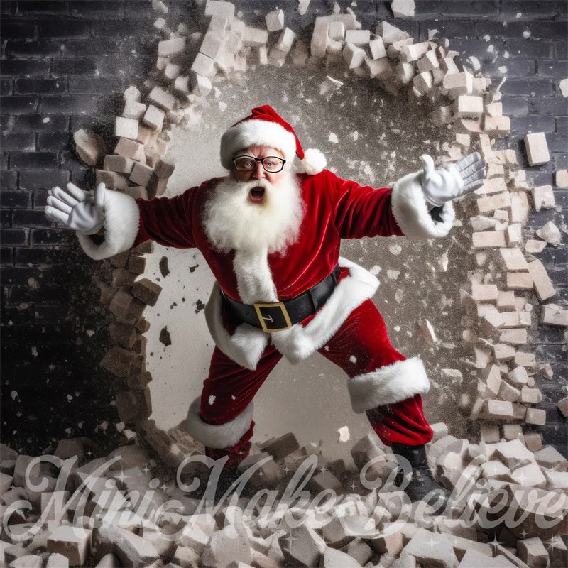 Kate Kool Santa Busting Wall Backdrop Designed by Mini MakeBelieve - Kate Backdrop AU
