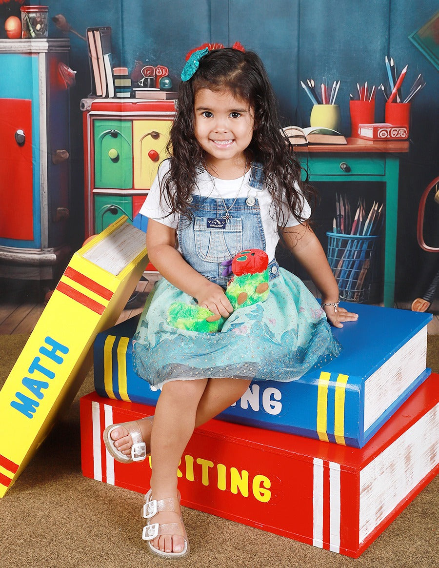 Kate Colorful Classroom Backdrop Designed by Happy Squirrel Design - Kate Backdrop AU