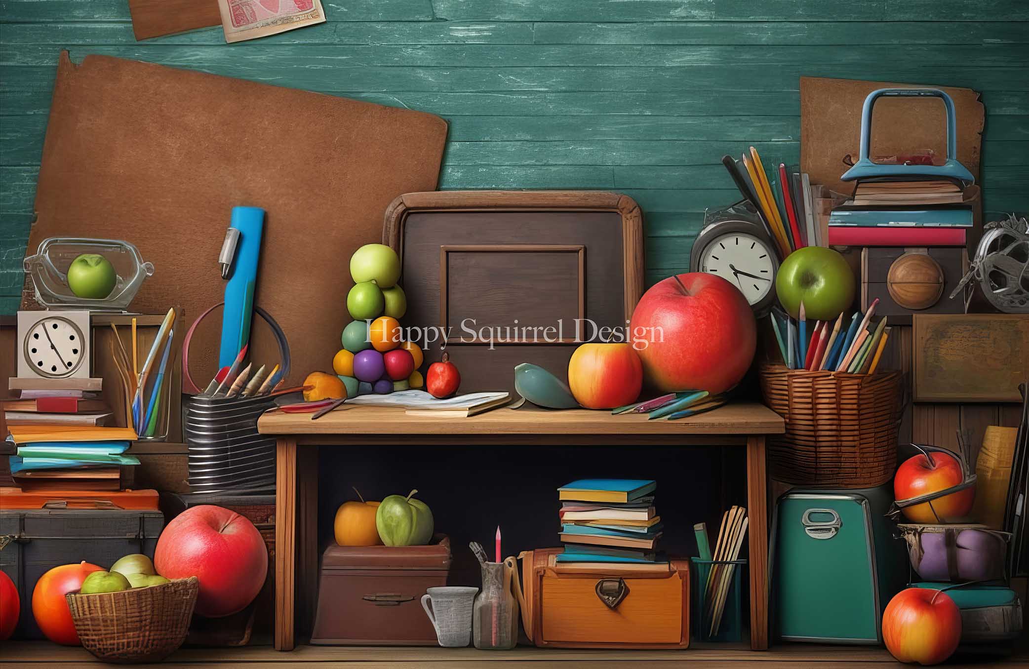 Kate Teachers Pet Classroom Backdrop Designed by Happy Squirrel Design - Kate Backdrop AU