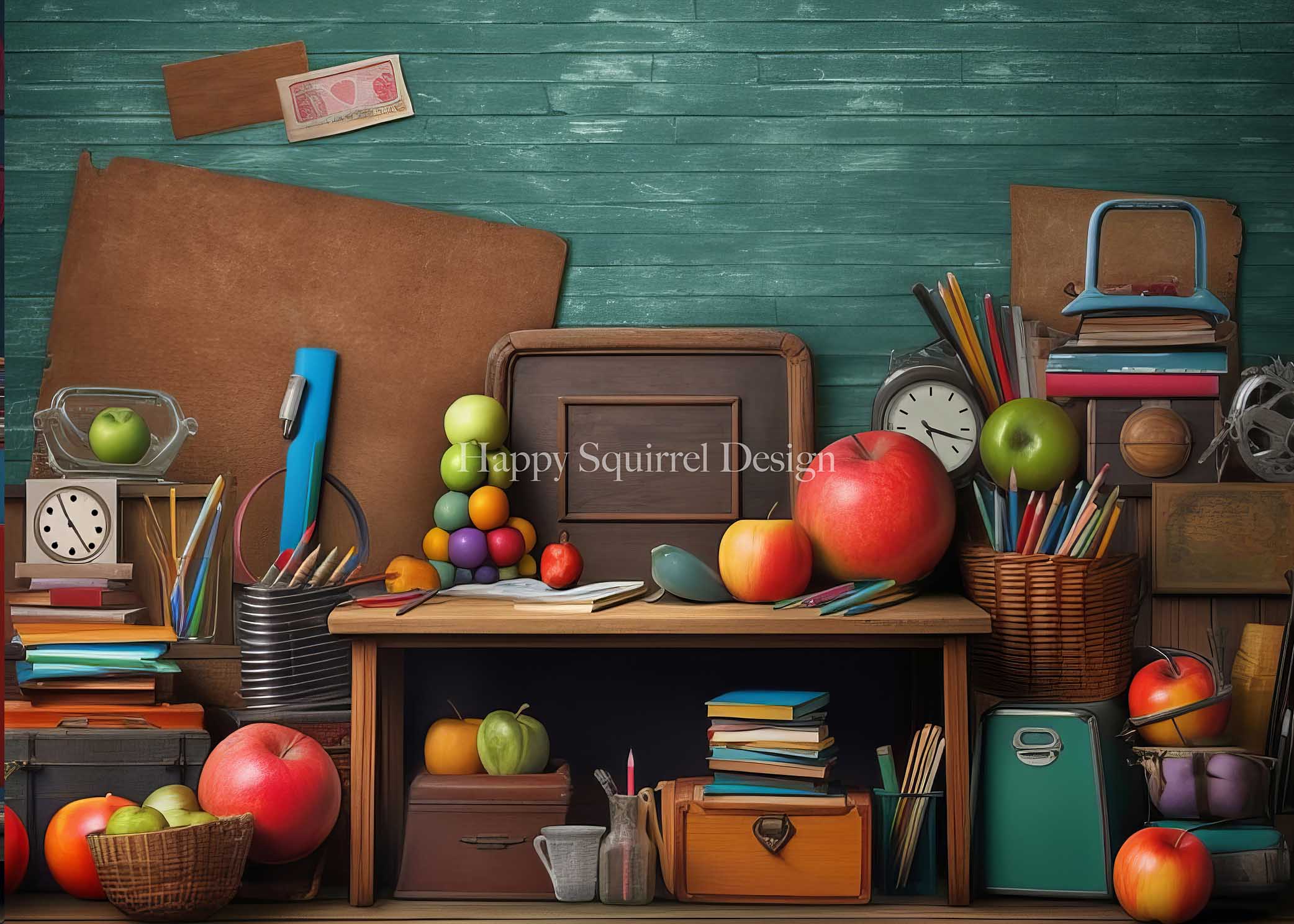 Kate Teachers Pet Classroom Backdrop Designed by Happy Squirrel Design - Kate Backdrop AU
